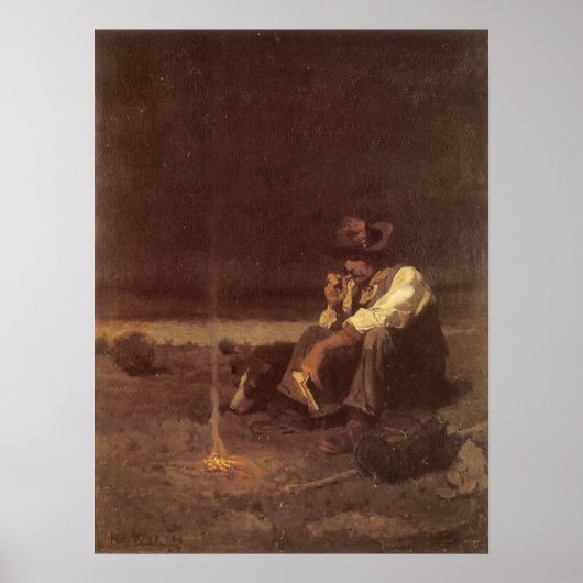 ヴィンテージ西カウボーイズ、プレインズハーダーby NC Wyeth ポスター (正面)