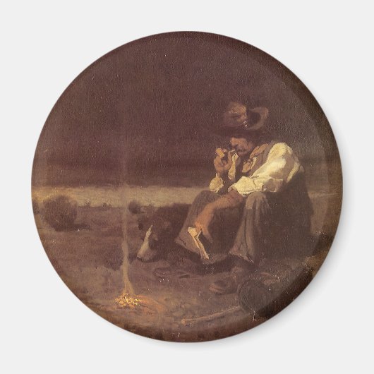 ヴィンテージ西カウボーイズ、プレインズハーダーby NC Wyeth マグネット (正面)