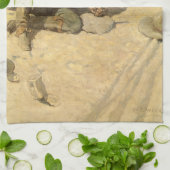 ヴィンテージ西カウボーイズ、ホパロンby NC Wyeth キッチンタオル (折り畳み)