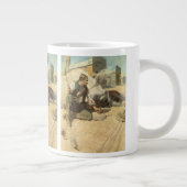 ヴィンテージ西カウボーイズ、ホパロンby NC Wyeth ジャンボコーヒーマグカップ (右)