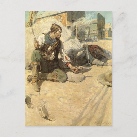 ヴィンテージ西カウボーイズ、ホパロンby NC Wyeth ポストカード (正面)