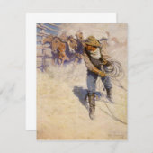 ヴィンテージ西カウボーイズ、In the Corral by NC Wyeth (正面/裏面)
