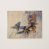 ヴィンテージ西カウボーイズ、In the Corral by NC Wyeth ジグソーパズル (横)