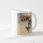 ヴィンテージ西カウボーイズ、In the Corral by NC Wyeth ジャンボコーヒーマグカップ (正面右)