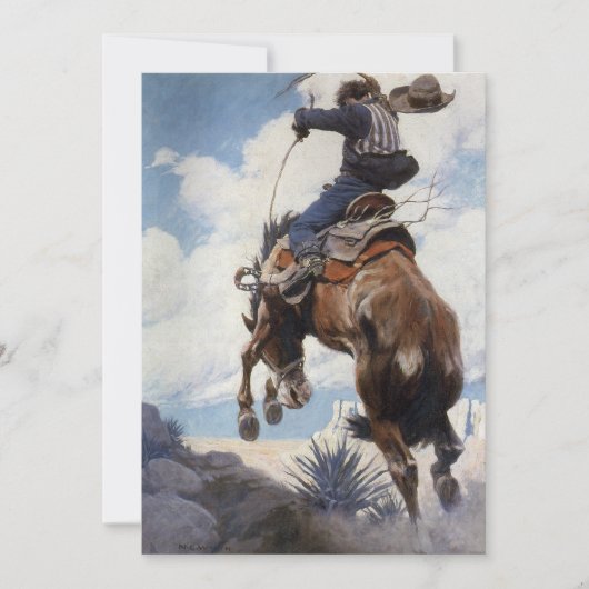 ヴィンテージ西カウボーイズ、NCワイースによるバッキング (正面)