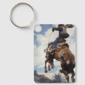 ヴィンテージ西カウボーイズ、NCワイースによるバッキング キーホルダー (正面)