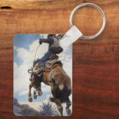 ヴィンテージ西カウボーイズ、NCワイースによるバッキング キーホルダー (裏面)