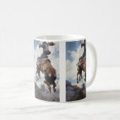 ヴィンテージ西カウボーイズ、NCワイースによるバッキング コーヒーマグカップ (正面右)