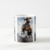 ヴィンテージ西カウボーイズ、NCワイースによるバッキング コーヒーマグカップ (中央)