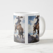 ヴィンテージ西カウボーイズ、NCワイースによるバッキング ジャンボコーヒーマグカップ (正面右)