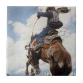 ヴィンテージ西カウボーイズ、NCワイースによるバッキング タイル (正面)