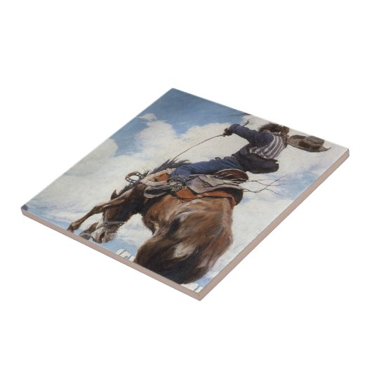 ヴィンテージ西カウボーイズ、NCワイースによるバッキング タイル (側面)