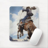 ヴィンテージ西カウボーイズ、NCワイースによるバッキング マウスパッド (マウス)