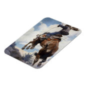 ヴィンテージ西カウボーイズ、NCワイースによるバッキング マグネット (左側)