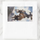 ヴィンテージ西カウボーイズ、NCワイースによるバッキング 長方形シール (バッグ)