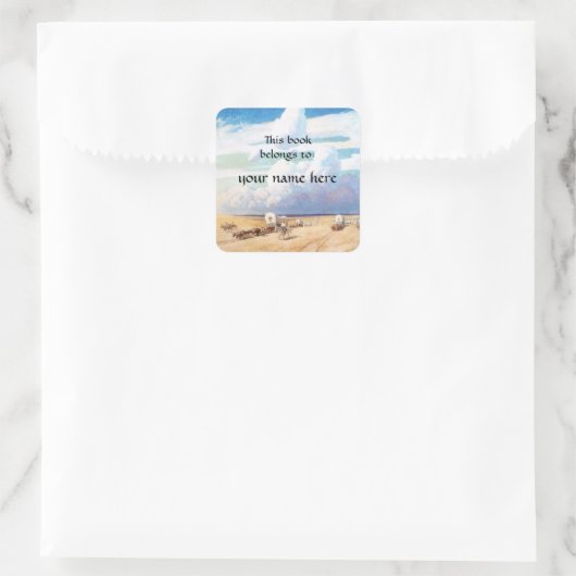 ヴィンテージ西カウボーイズNCワイス蔵書票 スクエアシール (バッグ)