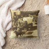 ヴィンテージ西カウボーイトレイルライドスルー・ヒューストン クッション (ブランケット)