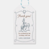 ヴィンテージ西カウボーイファースト・ロデオ1歳 ギフトタグ (裏面)