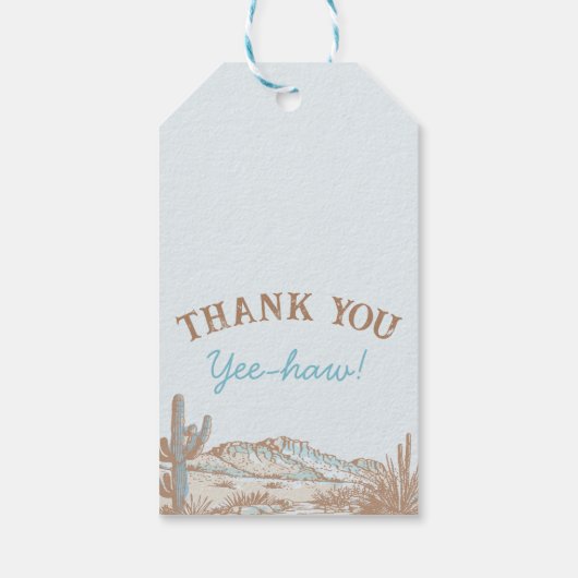 ヴィンテージ西カウボーイファースト・ロデオ1歳 ギフトタグ (裏面)