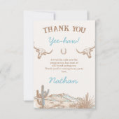 ヴィンテージ西カウボーイファースト・ロデオ1歳 サンキューカード (正面)