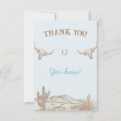 ヴィンテージ西カウボーイファースト・ロデオ1歳 サンキューカード (裏面)