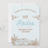 ヴィンテージ西カウボーイファースト・ロデオ1歳 招待状 (裏面)