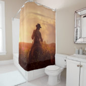 ヴィンテージ西カウボーイポートレート シャワーカーテン (インサイチュ)