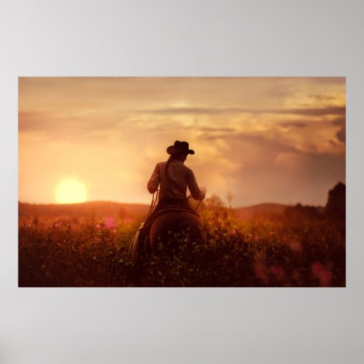 ヴィンテージ西カウボーイポートレート ポスター (正面)