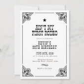 ヴィンテージ西カウボーイロデオ50th誕生日パーティー 招待状 (正面)