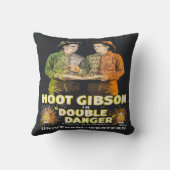 ヴィンテージ西カウボーイ映画ポスター クッション (裏面)