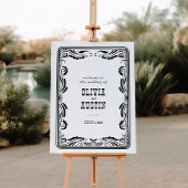 ヴィンテージ西カウボーイ素朴カントリーウェディングサイン ポスター