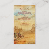 ヴィンテージ西カウボーイ素朴カントリー結婚式 エンクロージャーカード (正面)