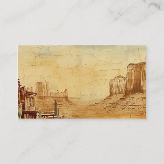 ヴィンテージ西カウボーイ素朴カントリー結婚式 エンクロージャーカード (裏面)