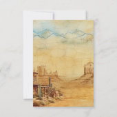 ヴィンテージ西カウボーイ素朴カントリー結婚式 出欠カード (裏面)