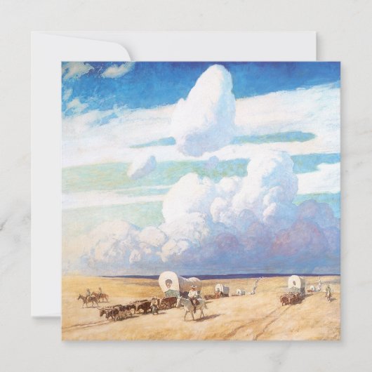 ヴィンテージ西カウボーイ、ワイエスの幌馬車 (正面)