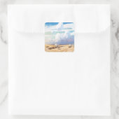 ヴィンテージ西カウボーイ、ワイエスの幌馬車 スクエアシール (バッグ)