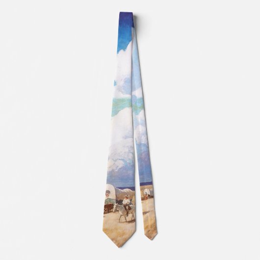 ヴィンテージ西カウボーイ、ワイエスの幌馬車 ネクタイ (正面)