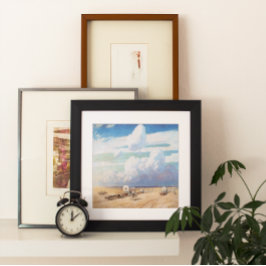 ヴィンテージ西カウボーイ、ワイエスの幌馬車 ポスター