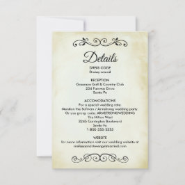 ヴィンテージ西テーマ結婚の詳細囲い 招待状