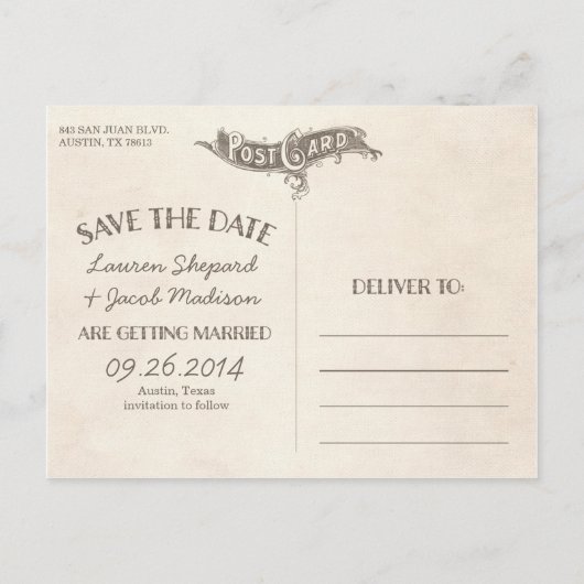 ヴィンテージ西写真はがきを保存 案内ポストカード (裏面)