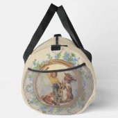 ヴィンテージ西女性のカーボーイウマとロープフラワー ダッフルバッグ (右)