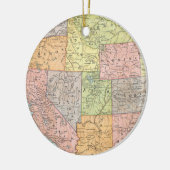 ヴィンテージ西州の地図統一された セラミックオーナメント (左)