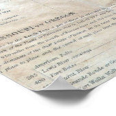 ヴィンテージ西州の地統一された図（1846年） ポスター (角)