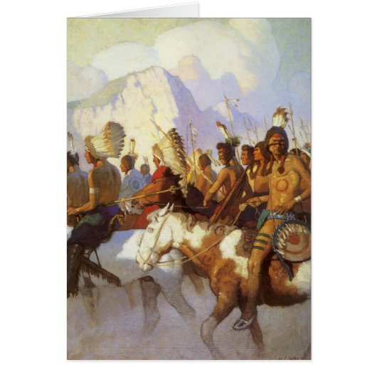 ヴィンテージ西洋美術インディアン戦争パーティーby NC Wyeth (正面)