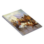 ヴィンテージ西洋美術インディアン戦争パーティーby NC Wyeth ノートブック (右側)