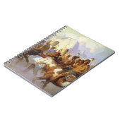 ヴィンテージ西洋美術インディアン戦争パーティーby NC Wyeth ノートブック (左側)