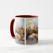 ヴィンテージ西洋美術インディアン戦争パーティーby NC Wyeth マグカップ (正面左)