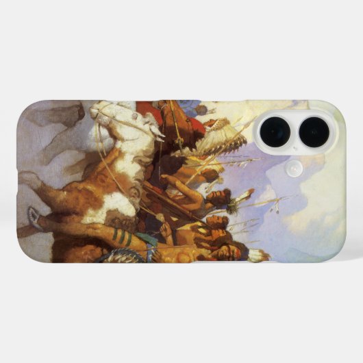 ヴィンテージ西洋美術インディアン戦争パーティーby NC Wyeth Case-Mate iPhoneケース (裏面 (横))