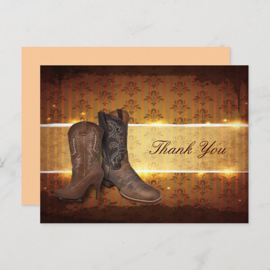 ヴィンテージ西結婚カウボーイ感謝していユー ポストカード (正面/裏面)