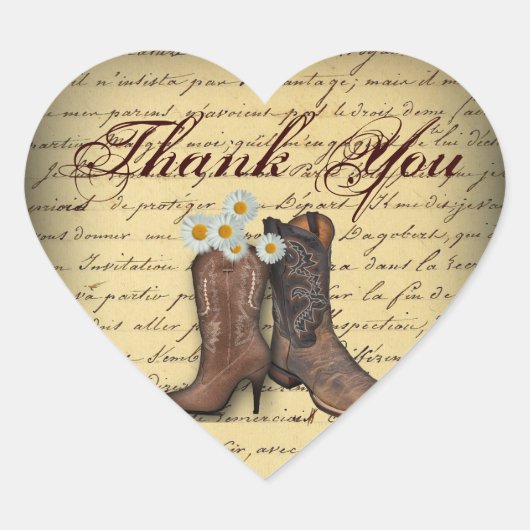 ヴィンテージ西部のカウボーイ結婚ズ ハートシール (正面)